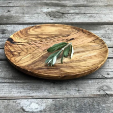 Assiettes Amara en bois d'olivier
